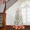 6ft. Pre-Lit Acacia Medium Flocked Artificial Christmas Tree, Clear Lights